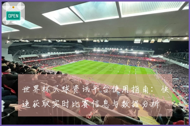 世界杯买球资讯平台使用指南：快速获取实时比赛信息与数据分析